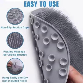 Unbranded Foot Back Scrubber Exfoliating Silicone Massager Pad Cleaning Mat Bath Shower US