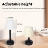 Mr.White Rechargeable Cordless Table Lamp with Fabric Lampshade & Adjustable