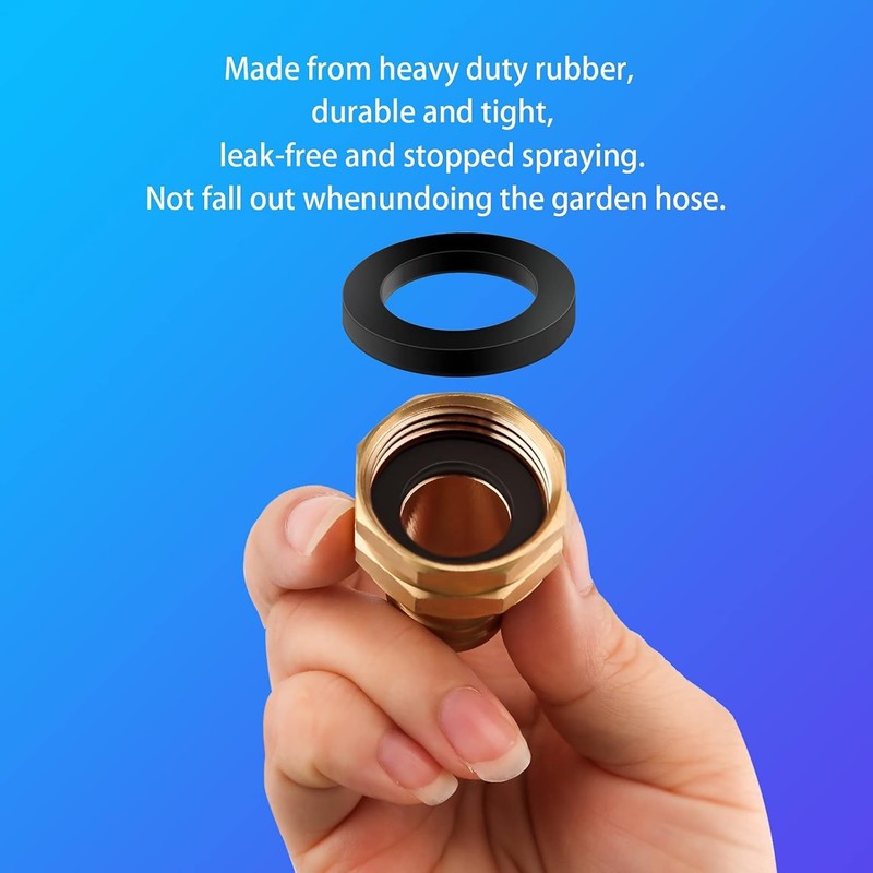 Rubber Hose Washer, 24pcs Plastic Flat O-ring Gasket, Tap Sealing