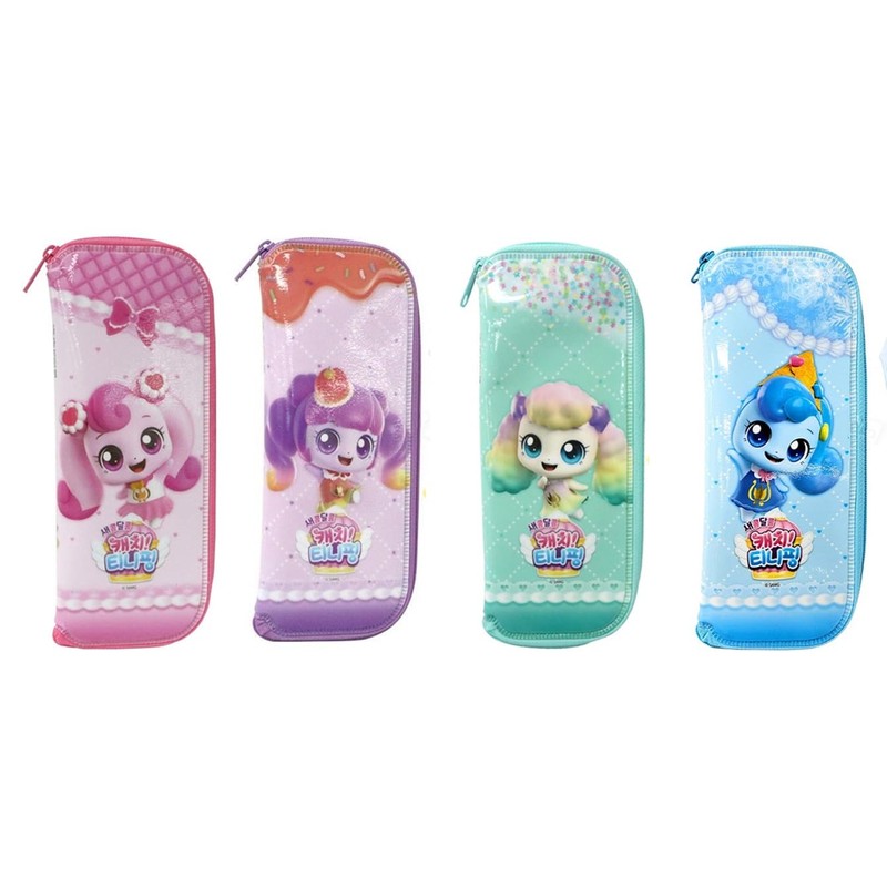 Teenieping Character Fork, Spoon, and Chopsticks Flatware Set with Case,