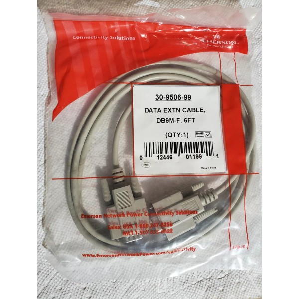 Emerson 30-9506-99 Data Extension Cable Assembly DB9M-F (6FT)