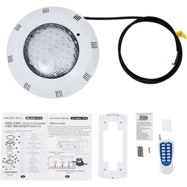 DouSeiAi 12V 45W RGB Color-Change LED Pool Light with Remote, IP68 Underwater Spa Light for Inground Pools (11.6'')