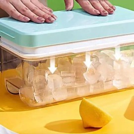 얼음틀 원터치 32구 푸쉬 얼음 아이스 트레이 [옐로우] Ice Cube Tray One-Touch 32-Cube Push Ice Tray [Yellow]