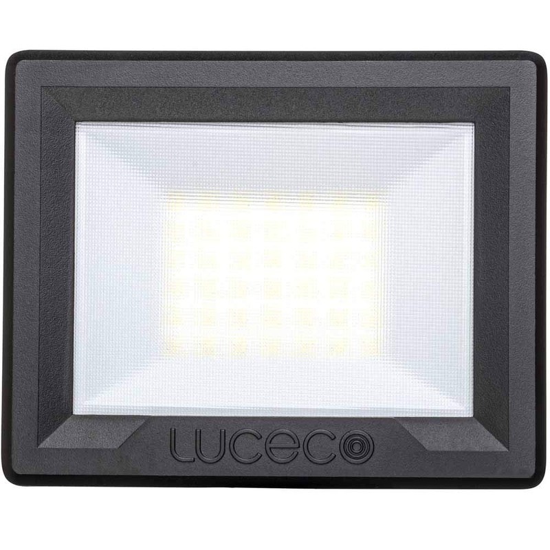 Luceco LED Eco Slimline Floodlight, 20 Watts, Black