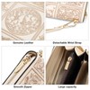FOXLOVER Leather Wallets for Women RFID Blocking Zipper Wristlet Clutch