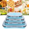 4Pcs/Set Silicone Lunch Box Collapsible Food Storage Container Bento Box