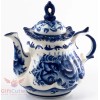 Porcelain Gzhel teapot coffee server handmade in Russia 650ml