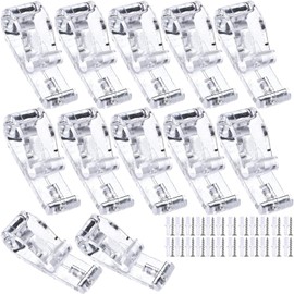 12PCS Blind Cord Safety Device, Clear Roller Blind Clips for Vertical and Roman Roller Curtain Ball Chain Cord Control with Screws, for Blinds