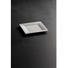 10 Strawberry Street Ceramic Simply White 6" Square Appetizer Plate,