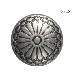 YAFIYGI 10Pcs Silver Buttons Metal Shank Western Button Set Big Decorative Fancy Clothing Buttons for Sewing Jackets Blazers Vintage Clothes Toggle Botones Unique Metalic DIY 0.9in