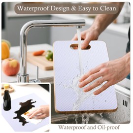 Cabinet Shelf Liner 11 Inch Wide X 20 Ft Non-Slip Kitchen Drawer Liners Waterproof & Oil-Proof Drawer Liners for Cupboard Pantry Non Adhesive Refrigerator Shelf Liner Strong Grip Cabinet Mat (White)