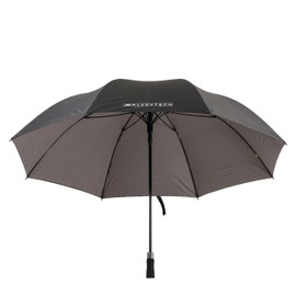 AlveyTech Black & Gray Golf Umbrella - Durable Rainproof Fabric Parasol Cover with Foam Handle, Fast Acting Button and Strap, Weather Protection for Mobility Scooters, Power Chair Umbrella Holders
