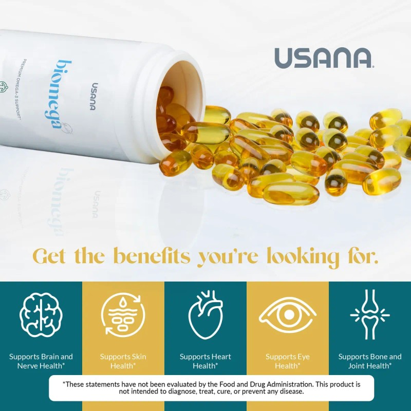 Usana Biomega 56 Cpsulas Omega-3 Para Adultos Suplemento