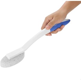 MAGNICROP Long Handle Heel Exfoliating Pumice Stone Exfoliating File Heel File Exfoliating Tool Foot Care Pumice Stone for Feet Men and Women Hanging Type for Wet and Dry Feet 13.8 inches (35 cm)