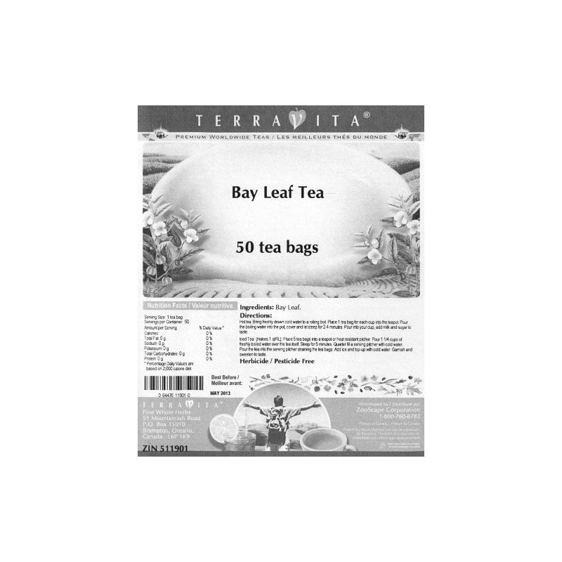 Bay Leaf Tea (50 tea bags, ZIN: 511901)