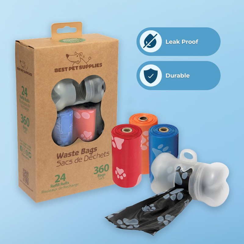 Best Pet Supplies Dog Poop Bags (360 Bags) for Waste