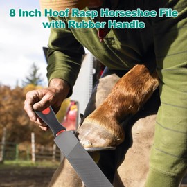 File, blacksmith hoof rasp, horseshoe, an ideal tool for using horse files with rubber handle for horses, sheep, cattle and donkeys