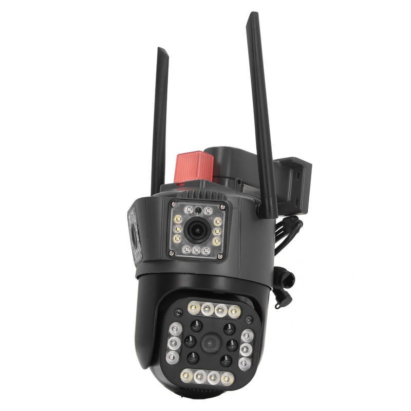 Outdoor 3 Lens Security Camera IP66 Waterproof 2 Way Talk