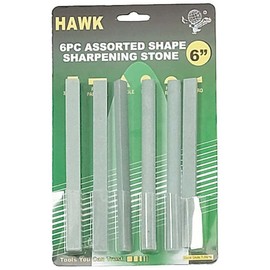 HAWK 6 PIECE SET OF 6" SHARPENING STONES - TJ9217