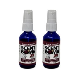 Scent Bomb Air Freshener Spray, Long-Lasting Odor Eliminator for Home & Car, Effective Deodorizer Spray for Kitchen, Bathroom, Fresh Room Spray & Smell Neutralizer, 2 oz, Black Cherry