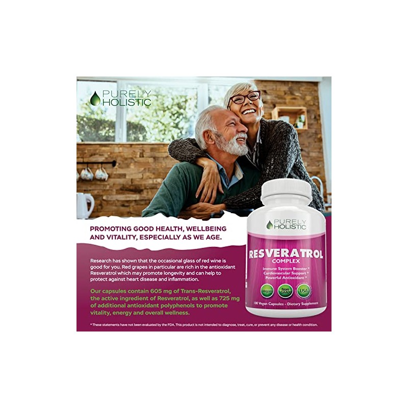 Resveratrol Supplement 1450mg, Extra Strength Trans Resveratrol Complex | Potent