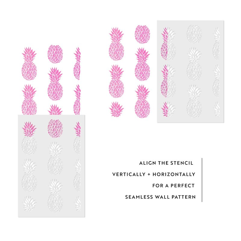 Pineapple Pattern Wall Stencil - Wall Stencil, Pattern Stencil, Stencil