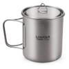 Lixada Titanium Pot Camping Portable Titanium Water Portable Cup with