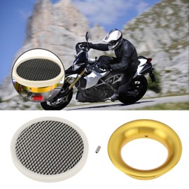 LT Easiyl Motorcycle Carburetor Air Filter Cup with Net 55mm Velocity Stack Intake Wind Horn Cup Replacement Suitable for Scooter Motorcycle ATV PWK32 34mm Carburetor, Gold