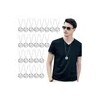 25 Pcs Collar Bola para Disco Espejo Esfera Plata para