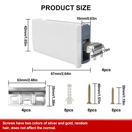 KXVXXV Cabinet Hanger Set, Wall Mount Wall Mount Cabinet Hanging Load Capacity 150 kg, Wall Cabinet Holder for Furniture Hangers, Kitchen Cabinets