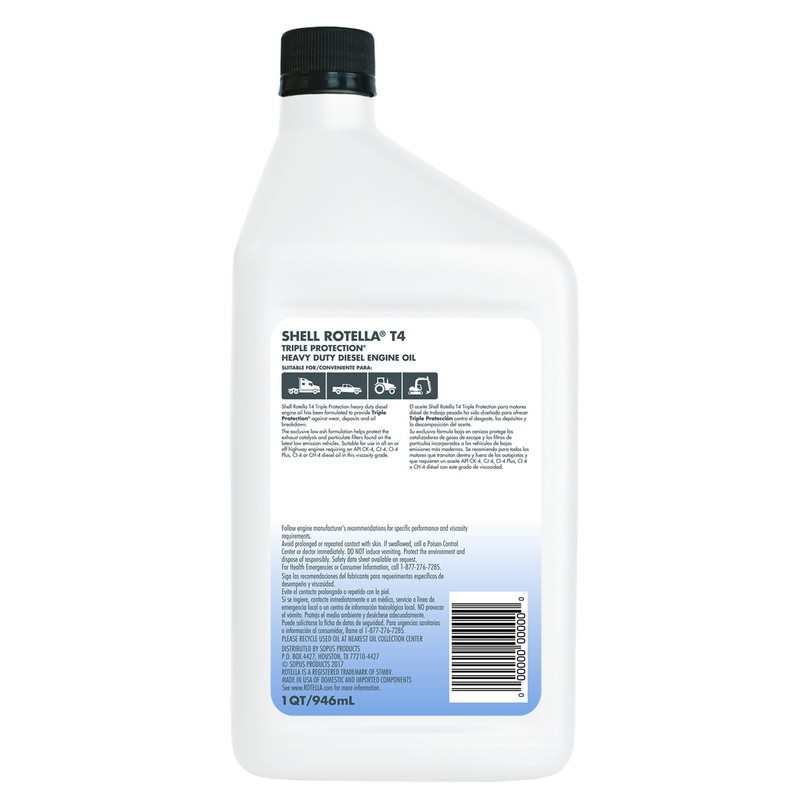 Rotella 550019919 T Triple Protection 15W-40 Heavy Duty Diesel Engine