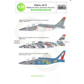 ArtScale ASKD48024 1:48 ASK/Art Scale Decals - Alpha Jet E Belgian Air Force, Armee de