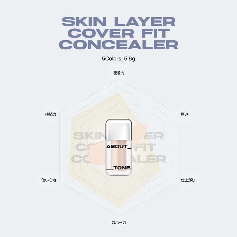 About Tone Skin Layer Cover Concealer #23 Natural 0.2 oz