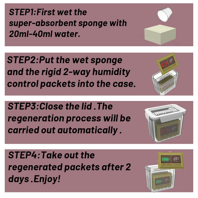 SEGAPHY RH 2-way Humidity Control Packets Regeneration Box Recharger Humidor