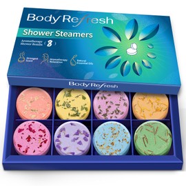 Shower Steamers Aromatherapy - 8 Pack Shower Bombs with Natural Essential Oils, Birthday Gifts for Men Self Care Relaxation Home SPA Stress Relief, Gifts for Dad Husband Stocking Stuffers for Men
