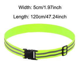 SquEqu 2 Pack Reflective Sash Elastic Stretchy Reflective Bands High Visibility Glow Waist Belt Reflectors Safety Waist Band Strap for Running at Night Early Morning Walking Dogs Cycling Evening Walks
