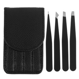 NOLITOY 1set Stainless Steel Eyebrow Tweezers Kit for Facial Hair Removal Precision Tools Pouch Go Grooming Versatile Multi-functional Tweezers for Eyebrows and Eyelashes