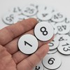 StayMax Plastic Number Tags Engraved Numbered Tags Without Hole (1-50,