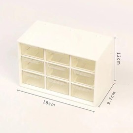 Crystal Accessories 9 Drawer Storage Container，crystal bead bracelet jewelry collection box Organiser - Crystal Type: white