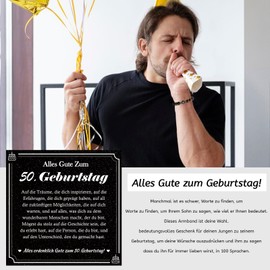 YELUWA 30-60 Birthday Gift For Men, I Love You in 100 Languages Bead Bracelet Gifts For Birthday For Husband Father Son Grandson Nephew Brother Uncle Husband Gifts For Men Birthday, Stainless Steel,