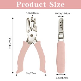 Single Hole Punch 3mm, Circle Handheld Hole Puncher Hole Puncher Small Metal for Paper Plastic Handbooks Notebooks Paper DIY Crafts Home Bank Office School