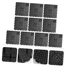 Kisangel 2sets Aquarium Floor Filter Fish Tank Filter Plate Black PVC Easy to Install Great for Large Fish Tanks 10pcs*2