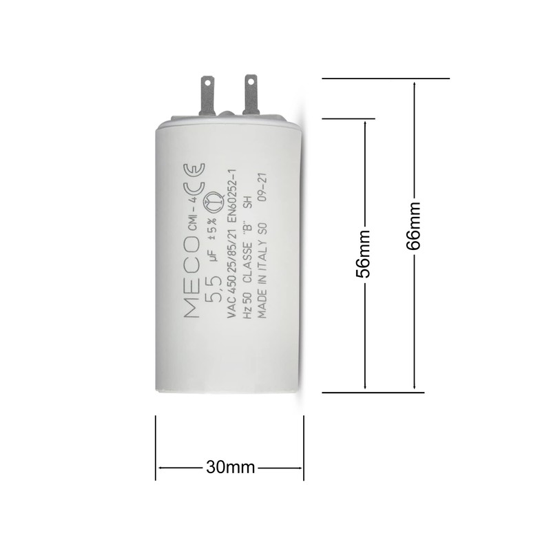 Capacitor 5.5 µF Especially for Somfy Roller Shutters with Small
