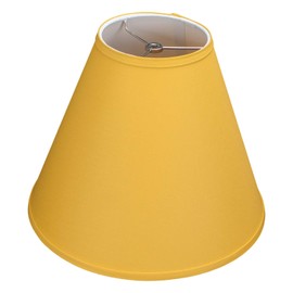 FenchelShades.com 6" Top Diameter x 14" Bottom Diameter x 12" Slant Height Fabric Barrel Lampshade Spider Attachment (Yellow Spice)