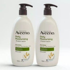 Aveno 아비노 데일리 모이스처라이징 바디 워시 532ml 2개 Abino Daily Moisturizing Body Wash 532ml 2 Pieces [Body wash 2 x 532ml]