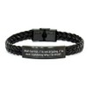 Funny Mail Carrier Gifts for Him - Interlaced Leather Bracelet
