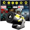 Mini Portable Projector with WiFi 6 and Bluetooth 5.0 Smart