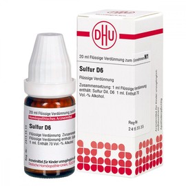 DHU Sulfur D6 Dilution, 20 ml Solution