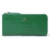 Lanvin Collection 65-6712 Women's Long Wallet, L-Shaped Zipper, Lamer Purse,