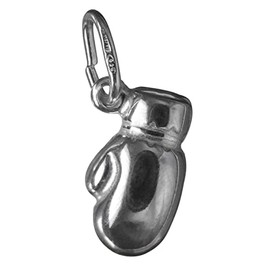 SOLID 925 STERLING SILVER SPORTS SPORTING BOXING GLOVE GLOVES JEWELLERY GIFT CRAFT NECKLACE PENDANT/CHARM - 25mm